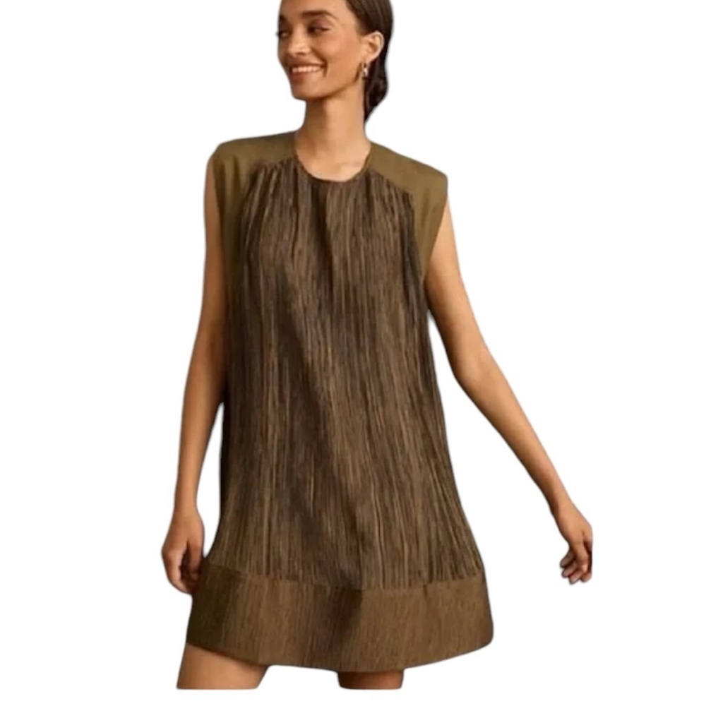 Anthropologie Plisse Minidress! Size L